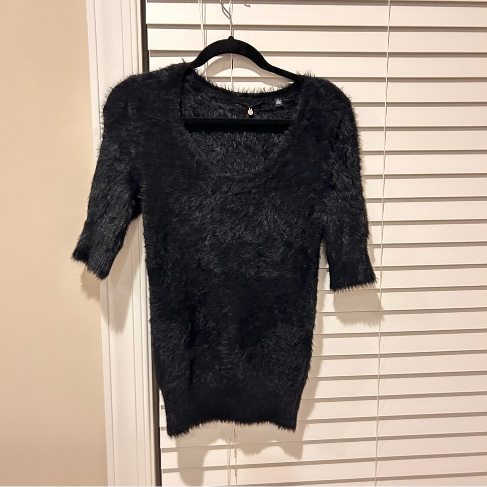 Fluffy black sweater